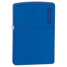 Load image into Gallery viewer, Zippo Royal Blue Matte Logo Pocket Lighter