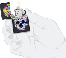 Load image into Gallery viewer, Zippo Lighter - Personalized Message Engraved on Backside for Fire Fighter Windproof Lighter (Skull with Mushrooms 48737)
