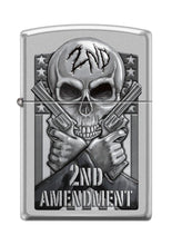 Load image into Gallery viewer, Zippo Lighter- Personalized Engrave for 2nd Amendment Pistols Gun Skull #Z5150