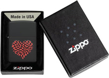Load image into Gallery viewer, Zippo Lighter- Personalized Loving Embrace Valentine Checkered Heart 48719