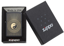 Load image into Gallery viewer, Zippo Lighter - Personalized Message Engraved on Backside Ying and Yang Windproof Lighter (Yin & Yang 29423)