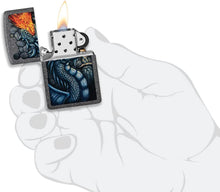 Load image into Gallery viewer, Zippo Fiery Dragon Design Iron Stone Pocket Lighter