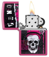 Load image into Gallery viewer, Zippo Lighter - Custom Engraved with Your Message - Punk Skull Design - Frequency 46430