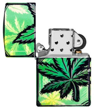 Load image into Gallery viewer, Zippo Lighter - Custom Engraved with Your Message for Glowing Leaves Design 540 Color Glow in The Dark Pocket Lighter 46253