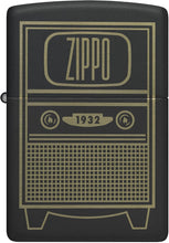 Load image into Gallery viewer, Zippo Vintage TV Design Black Matte Pocket Lighter
