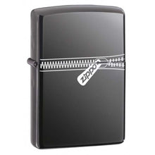 Load image into Gallery viewer, Zippo Lighter - Personalized Customize Message Engrave on Backside for Zippo Brand Design Logo Lighter (Black Ice #21088)