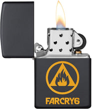 Load image into Gallery viewer, Zippo Far Cry 6 Flame Logo Black Matte Pocket Lighter