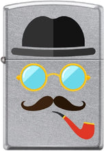 Load image into Gallery viewer, Zippo Lighter- Personalized Engrave Glasses Hats Moustache Pipe Insert #Z5531