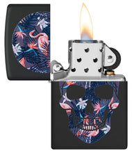 Load image into Gallery viewer, Zippo Lighter - Personalized Customize Message Engrave on Backside for Skull Emblem Design Part1 (Flamingos Skull #49771)