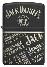 Load image into Gallery viewer, Zippo Lighter - Custom Engraved with Your Message for Jack Daniel's Every Drop Design Regular Media Chrome Black Matte Pocket Lighter 46279