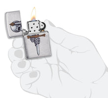 Load image into Gallery viewer, Zippo Lighter - Personalized Customize Message Engrave on Backside for Sword Skull Design #49488