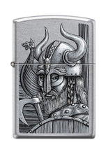 Load image into Gallery viewer, Zippo Lighter- Personalized Message for Viking Helmet Axe Street Chrome #Z5137