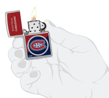 Load image into Gallery viewer, Zippo Lighter - Custom Engraved with Your Message for NHL Montreal Canadiens 2024 Street Chrome Pocket Lighter 46196