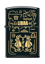 Load image into Gallery viewer, Zippo Lighter- Libra Zodiac Black Matte Windproof Lighter #Z5304