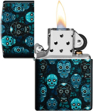 Load image into Gallery viewer, Zippo Lighter - Custom Message Engrave Sugar Skulls - Glow-in-The-Dark 46017