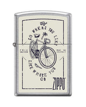 Load image into Gallery viewer, Zippo Lighter-Personalized Custom Message Engraved on Backside Gear Bike Print Street Chrome Windproof Lighter #Z5367