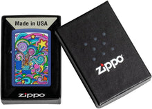Load image into Gallery viewer, Zippo Abstract Design Royal Blue Matte Pocket Lighter