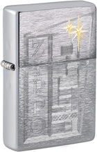 Load image into Gallery viewer, Zippo Retro Zippo Design Vintage Brushed Chrome Pocket Lighter