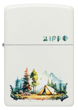 Load image into Gallery viewer, Zippo Lighter - Custom Engraved with Your Message - Nature Retreat Design - White Matte 46474