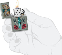 Load image into Gallery viewer, Zippo Gothic Dagger Design Sage Pocket Lighter