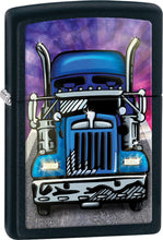 Load image into Gallery viewer, Zippo Lighter - Blue Truck Driver Black Matte Windproof Lighter #Z468