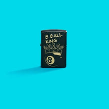 Load image into Gallery viewer, Zippo Lighter - Custom Engraved with Your Message - Billiards Champion Design, Engraved - Black Matte 46291