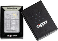 Load image into Gallery viewer, Zippo Retro Zippo Design Vintage Brushed Chrome Pocket Lighter