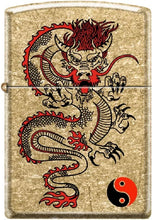Load image into Gallery viewer, Zippo Lighter- Personalized Engrave Dragon Asian Japanese Yin Yang Tumbled Z5541