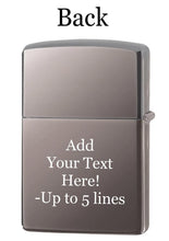 Load image into Gallery viewer, Zippo Lighter- Personalized Message Engrave for Blazer Suit Black Ice #Z5120