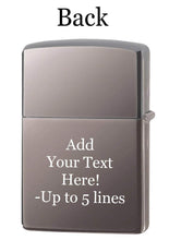 Load image into Gallery viewer, Zippo Lighter - Personalized Custom Message Engrave on Classic with Zippo Logo Windproof Lighter