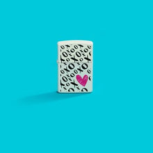 Load image into Gallery viewer, Zippo Lighter - Custom Engraved with Your Message - Hugs and Kisses Design - White Matte 46471