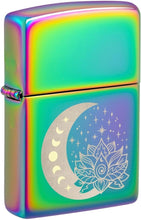 Load image into Gallery viewer, Zippo Lighter - Customized Message on Moon and Flowers - Multi-Color 48910
