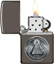 Load image into Gallery viewer, Zippo Dollar Design Black Ice Pocket Lighter