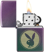 Load image into Gallery viewer, Zippo Playboy Engraved Rabbit Head Iridescent Pocket Lighter