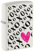 Load image into Gallery viewer, Zippo Lighter - Custom Engraved with Your Message - Hugs and Kisses Design - White Matte 46471