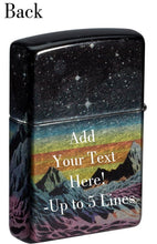 Load image into Gallery viewer, Zippo - Customized Message on Space in Color 540 Tumbled Chrome Pocket 46432