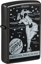 Load image into Gallery viewer, Zippo Windy Design High Polish Black Pocket Lighter