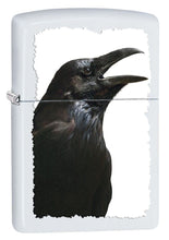 Load image into Gallery viewer, Zippo Lighter- Personalized Engrave for Black Raven Bird Crow White Matte Z5097