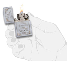 Load image into Gallery viewer, Zippo Lighter- Personalized Engrave Cross Prayer Design Serenity Prayer 28458