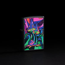Load image into Gallery viewer, Zippo Lighter- Personalized Engrave Mushroom Trip Black Light 48386
