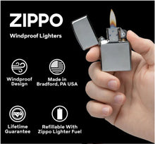 Load image into Gallery viewer, Zippo Lighter- Personalized Message for Sagittarius Zodiac Black Matte #Z5306