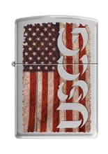 Load image into Gallery viewer, Zippo Lighter- Personalized Engrave for USCG Coast Guard American Flag #Z5021