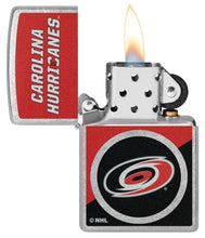 Load image into Gallery viewer, Zippo Lighter - Custom Engraved with Your Message for NHL Carolina Hurricanes 2024 Street Chrome Pocket Lighter 46185
