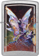 Load image into Gallery viewer, Zippo Frank Frazetta Mythical Fairy Street Chrome Pocket Lighter