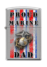 Load image into Gallery viewer, Zippo Lighter- Personalized Engrave for Marine Corps USMC Proud Dad #Z5131
