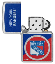 Load image into Gallery viewer, Zippo Lighter - Custom Engraved with Your Message for NHL New York Rangers 2024 Street Chrome Pocket Lighter 46200