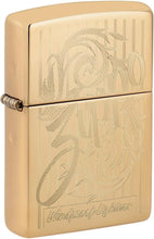 Load image into Gallery viewer, Zippo Lighter - Customized Message Brass High Polish Brass Pocket Lighter 46568
