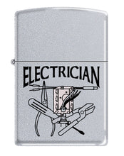 Load image into Gallery viewer, Zippo Lighter - Personalized Message Engraved on Backside for Tradesman Craftsman Maintenance Worker Specialist (Electrician #Z281)
