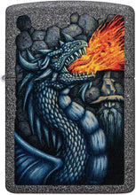 Load image into Gallery viewer, Zippo Fiery Dragon Design Iron Stone Pocket Lighter