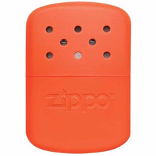 Load image into Gallery viewer, Zippo Hand Warmer Refillable Custom Personalized Engraved Message on Backside (12 Hour, Orange)
